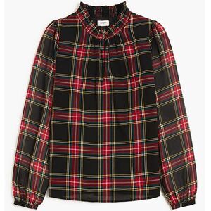 J Crew Stewart plaid blouse